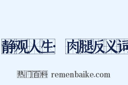 静观人生·肉腿反义词是什么意思的图片